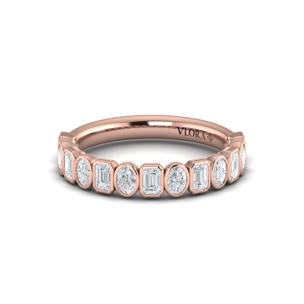14kt Rose Gold Diamond Stackable Wedding Band