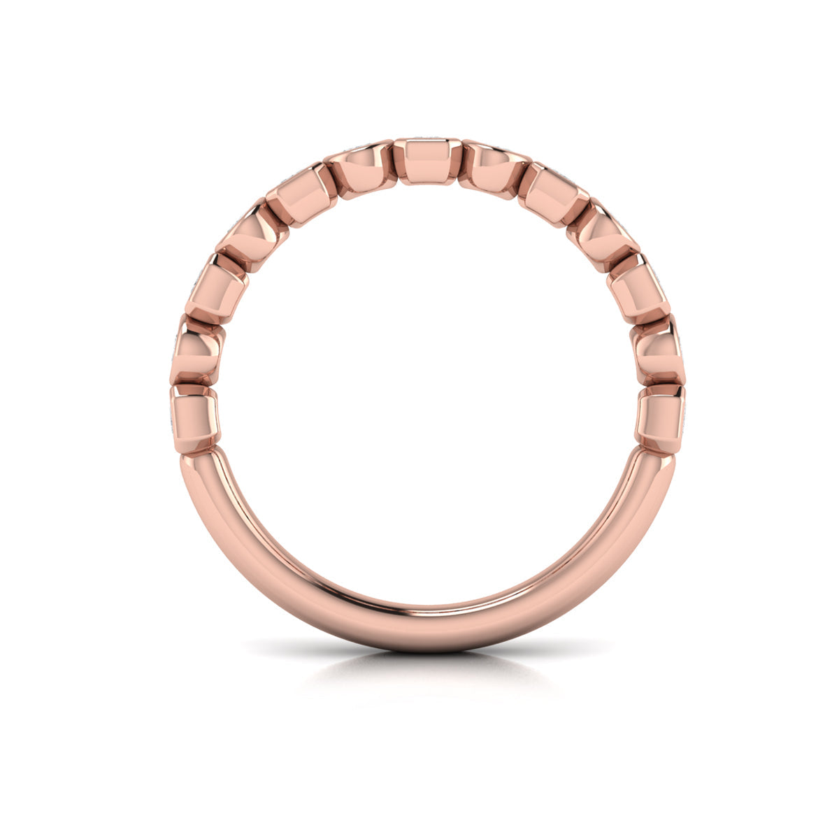 14kt Rose Gold Diamond Stackable Wedding Band