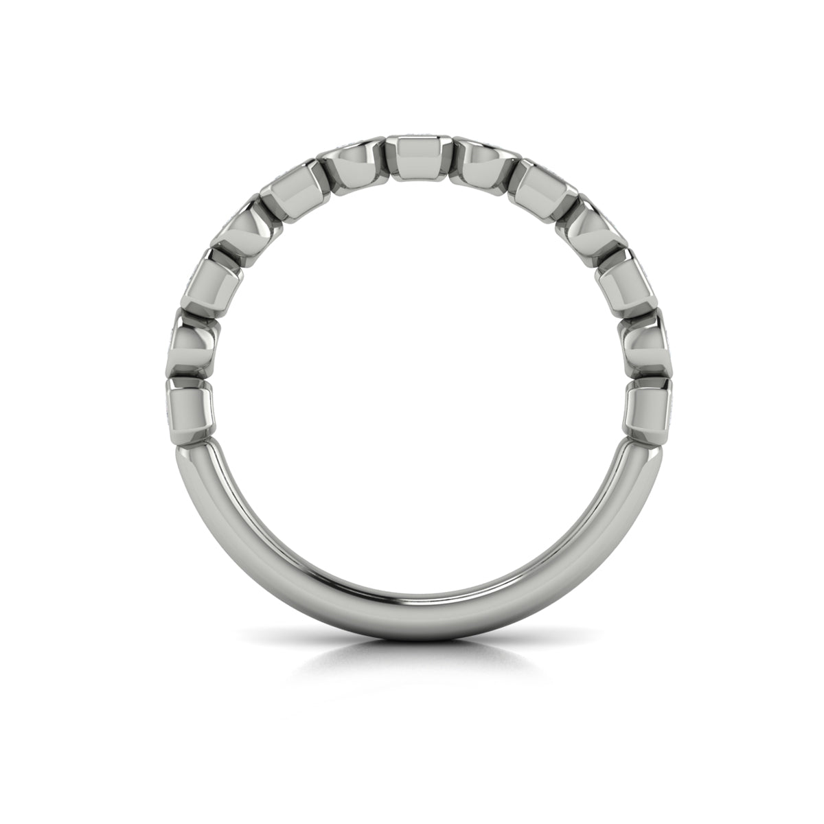 14K White Gold Diamond Stackable Wedding Band