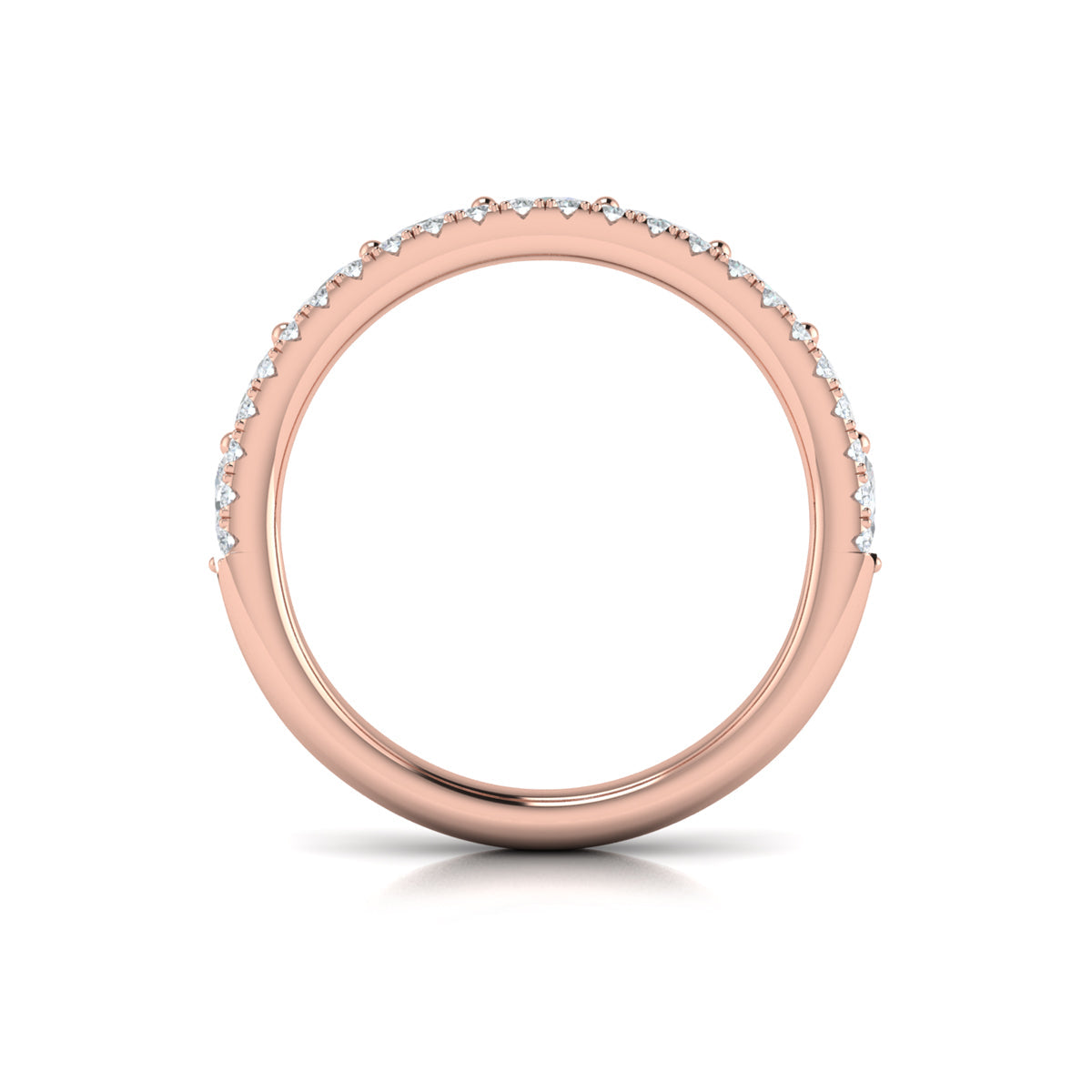 14kt Rose Gold Diamond Stackable Wedding Band