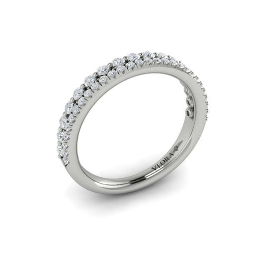 14K White Gold Diamond Stackable Wedding Band