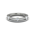 14K White Gold Diamond Stackable Wedding Band