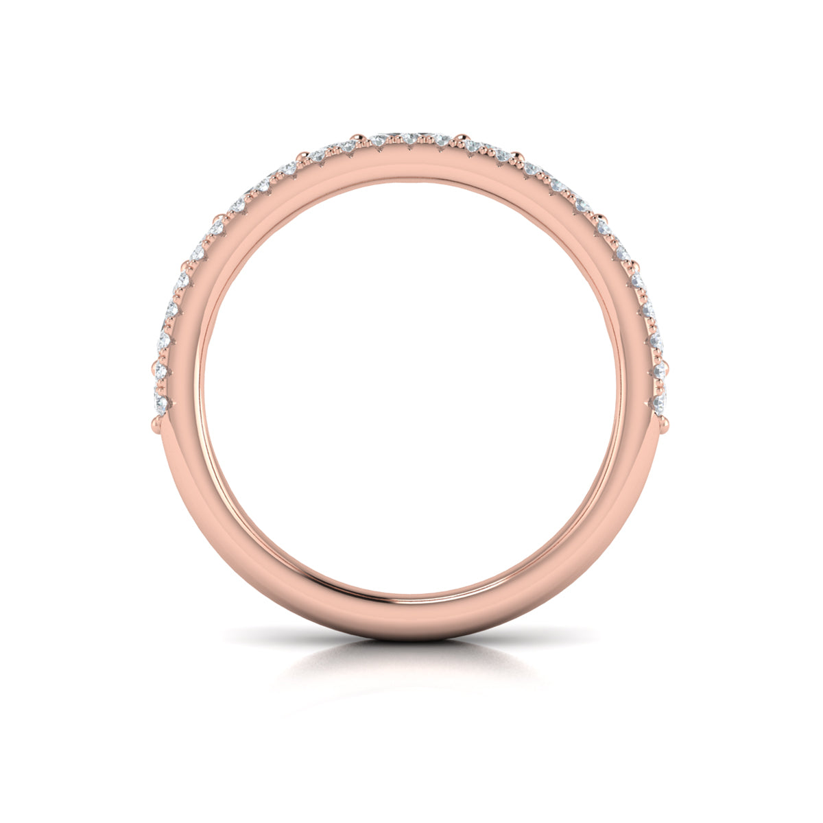 14kt Rose Gold Diamond Stackable Wedding Band