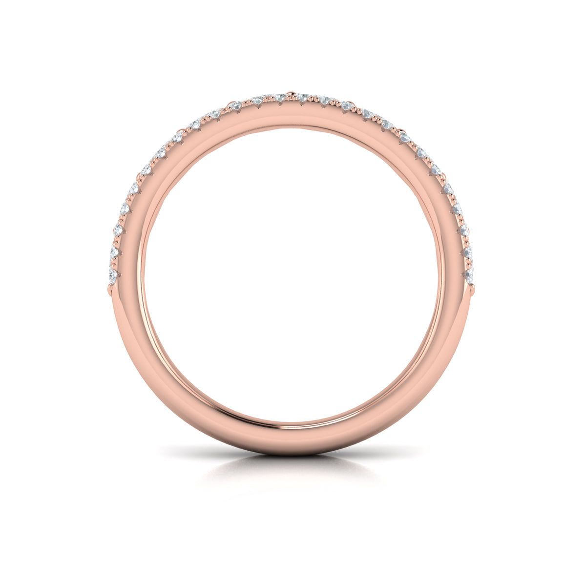 14kt Rose Gold Diamond Stackable Wedding Band