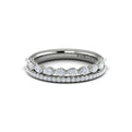 14K White Gold Diamond Stackable Womens Wedding Band