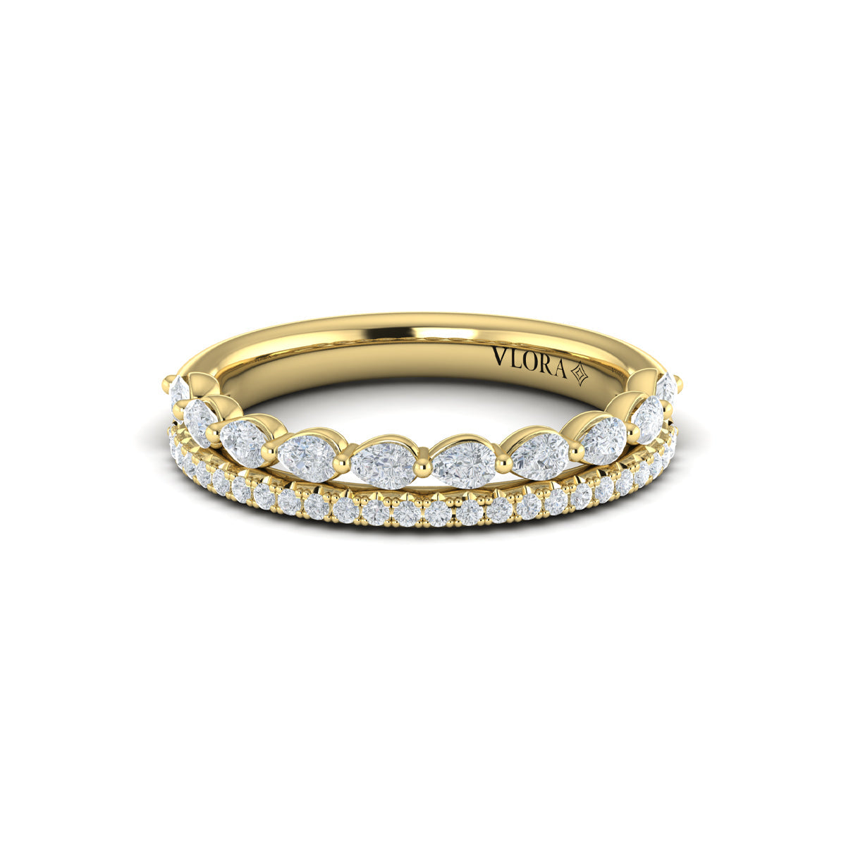 14kt Yellow Gold 0.68ct Diamond Stackable Wedding Band