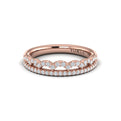 18kt Rose Gold Diamond Womens Stackable Wedding Band