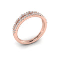 18kt Rose Gold Diamond Womens Stackable Wedding Band