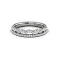 14K White Gold Diamond Stackable Womens Wedding Band