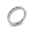 14K White Gold Diamond Stackable Womens Wedding Band