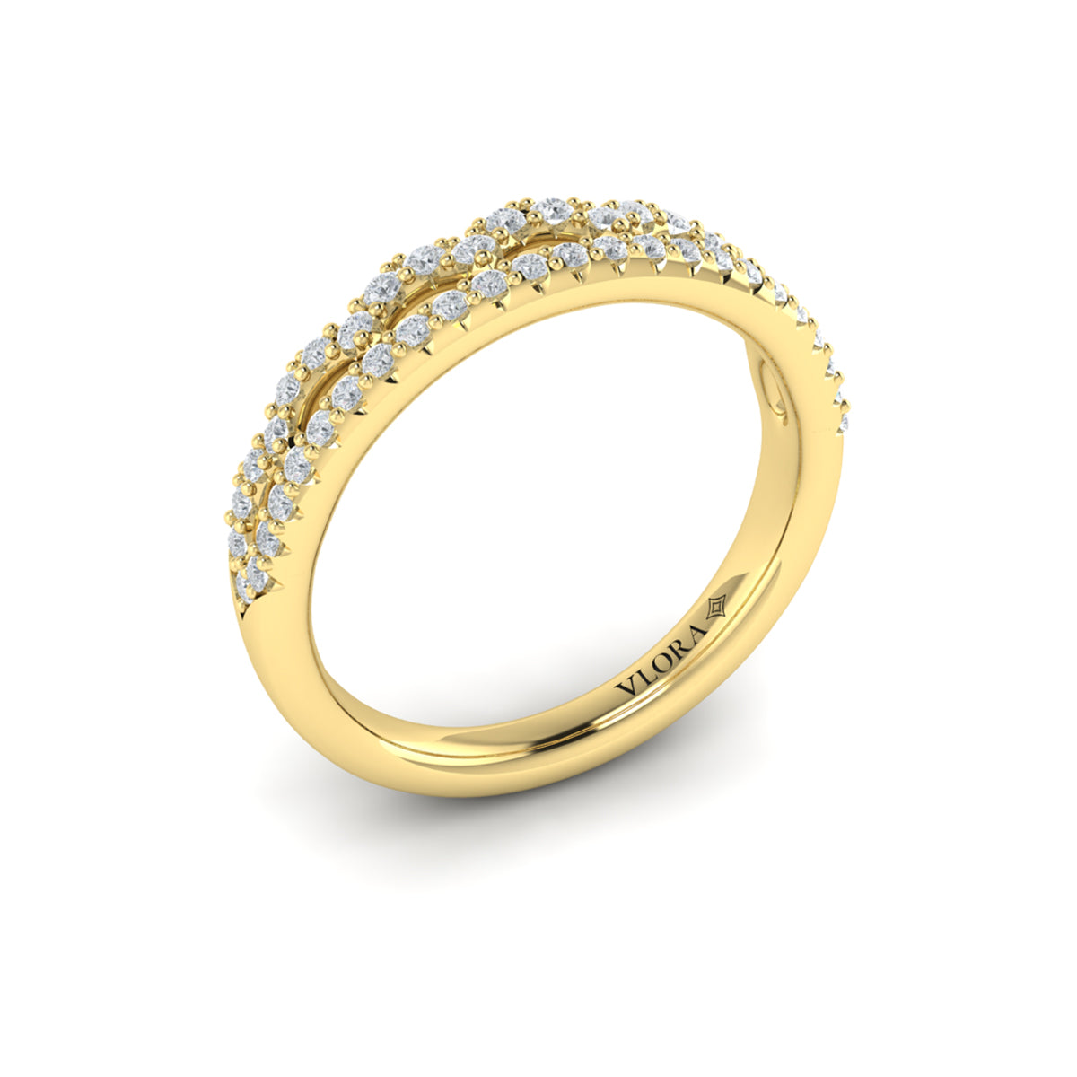 14kt Yellow Gold Diamond Stackable Wedding Band