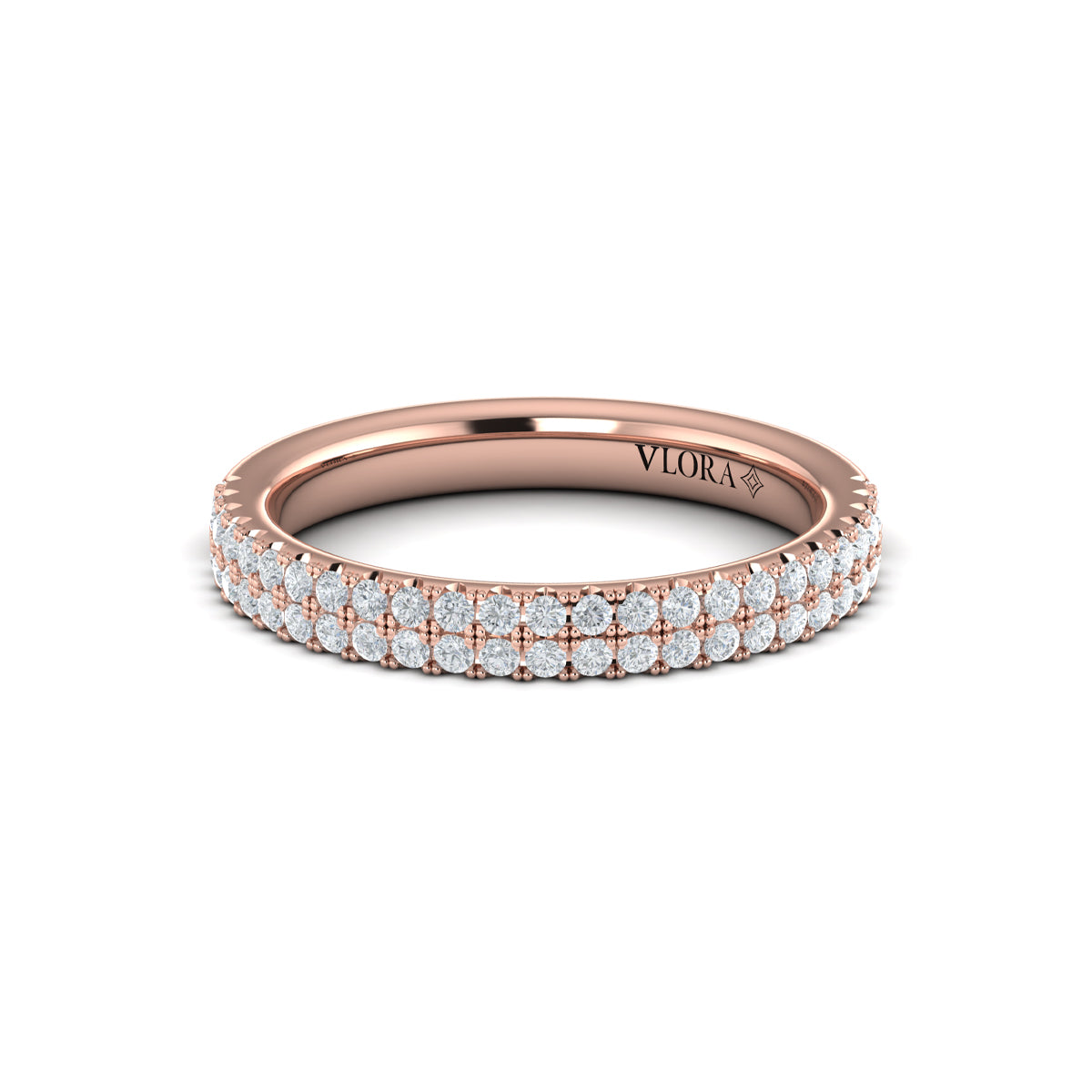 14kt Rose Gold Diamond Stackable Wedding Band