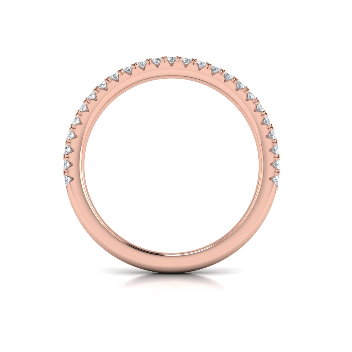 14kt Rose Gold Diamond Stackable Wedding Band