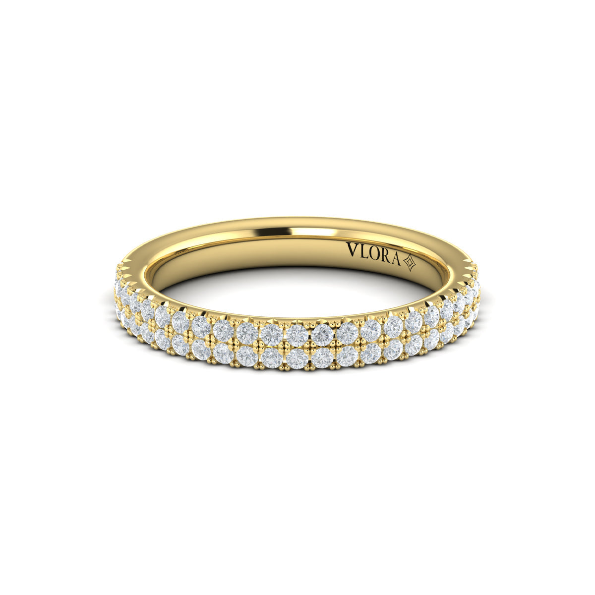14kt Yellow Gold Diamond Stackable Wedding Band