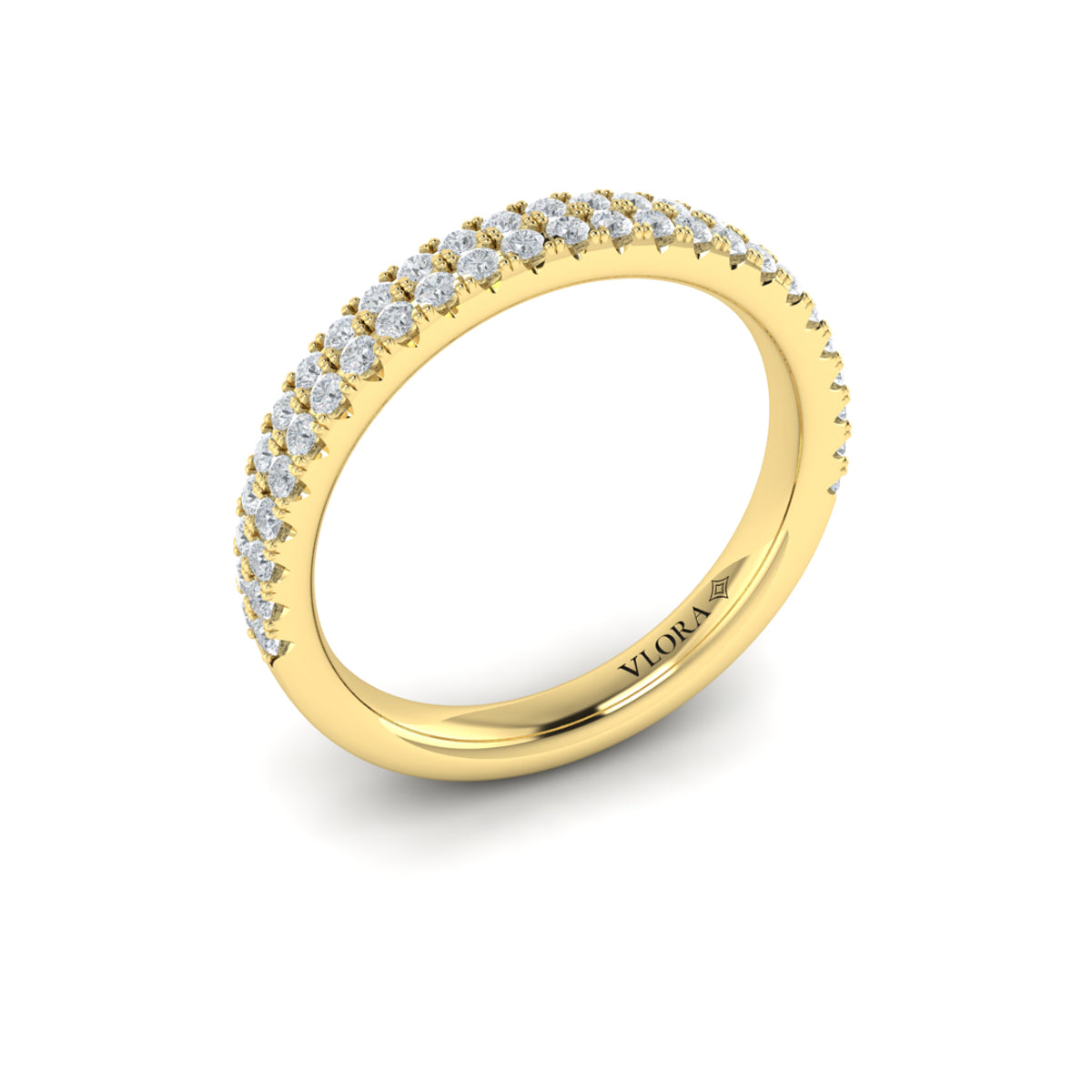 14kt Yellow Gold Diamond Stackable Wedding Band