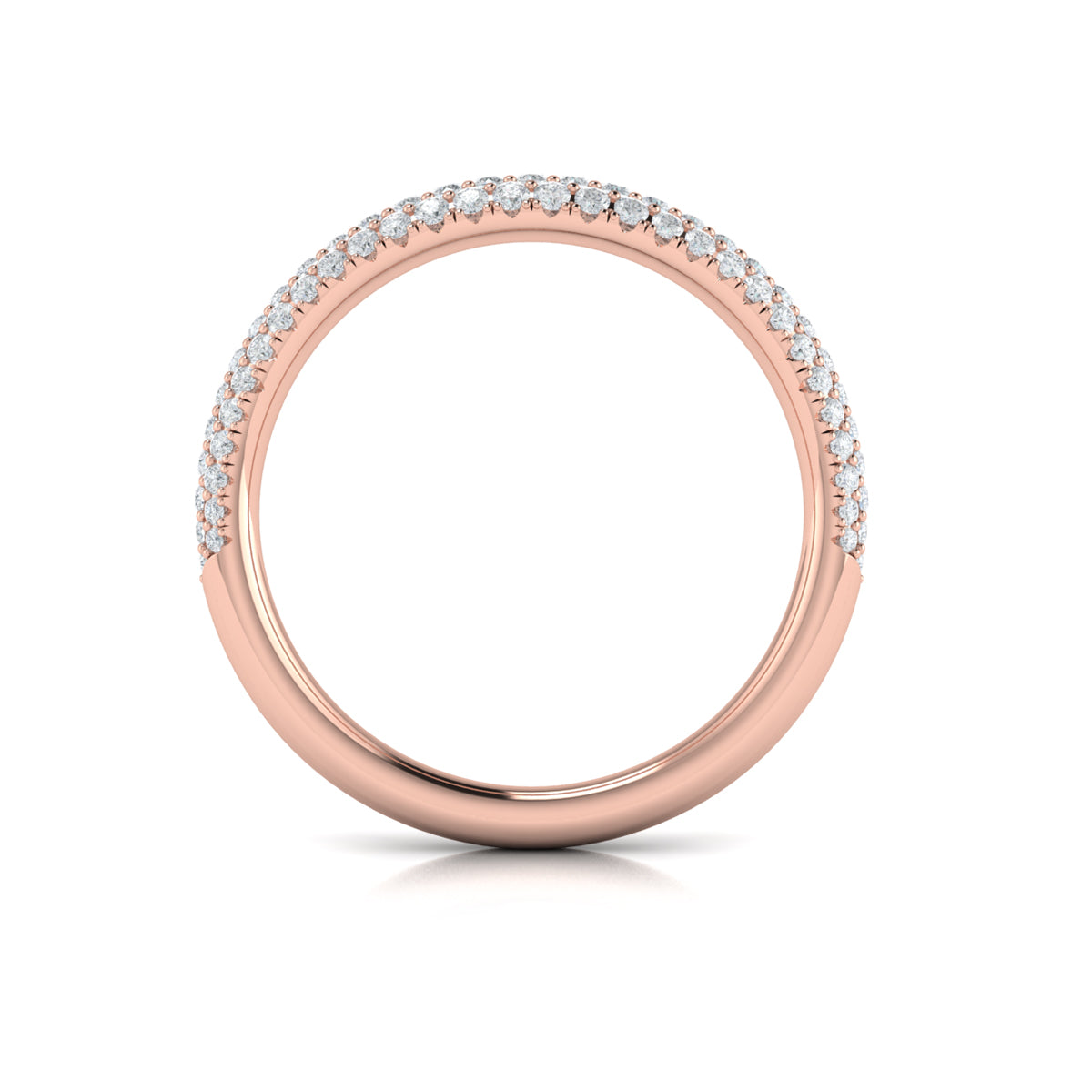 14kt Rose Gold Diamond Stackable Wedding Band