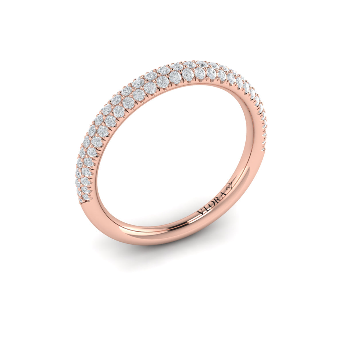 14kt Rose Gold Diamond Stackable Wedding Band