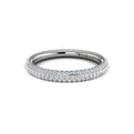 14K White Gold Diamond Stackable Wedding Band for Women