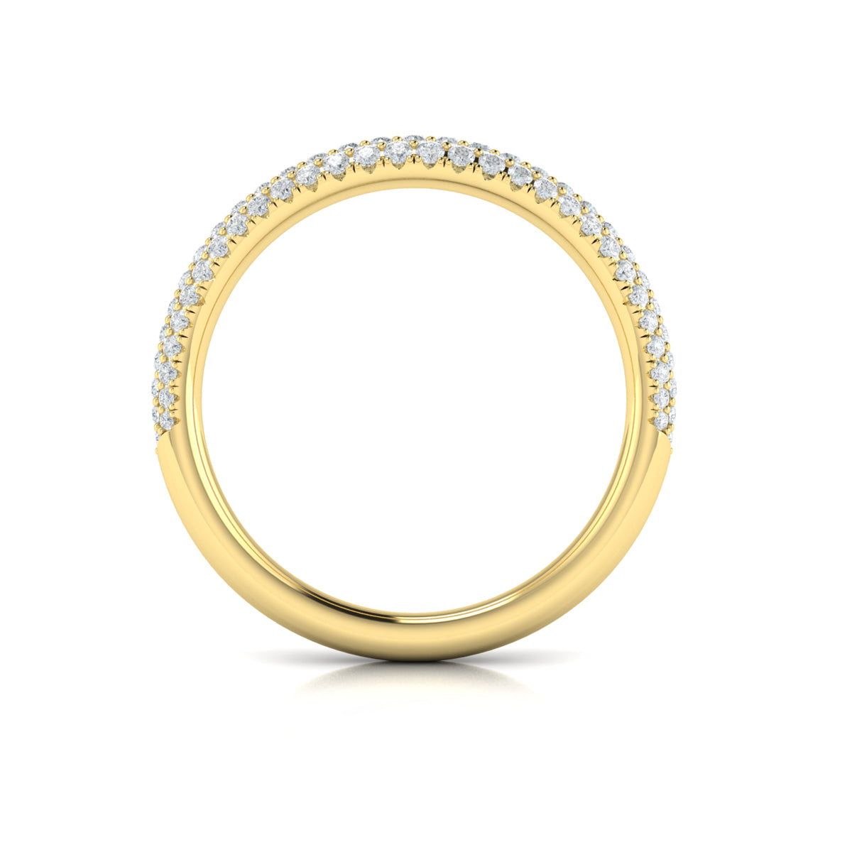14kt Yellow Gold Diamond Stackable Womens Wedding Band
