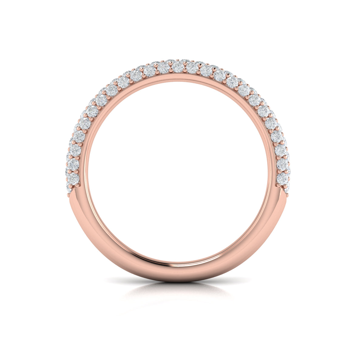 14kt Rose Gold Diamond Stackable Wedding Band