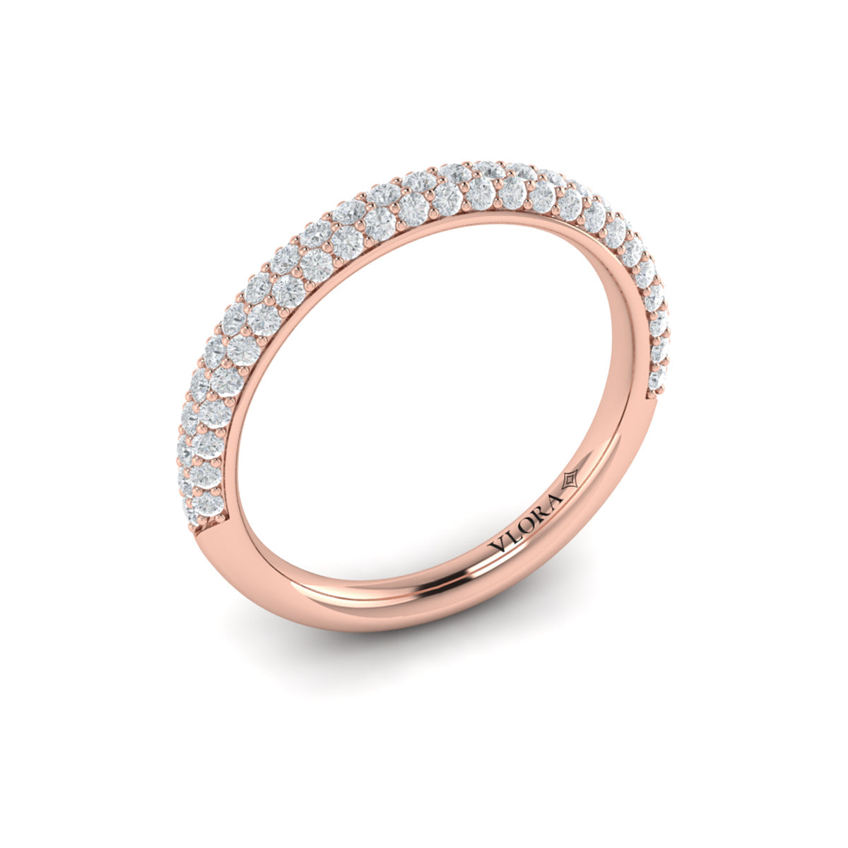 14kt Rose Gold Diamond Stackable Wedding Band