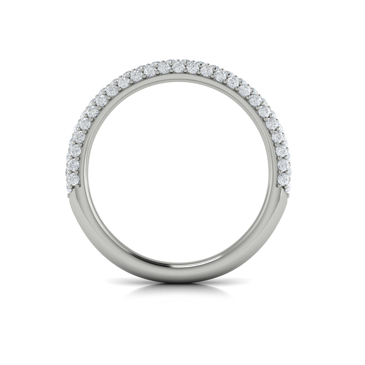 14K White Gold Diamond Stackable Wedding Band