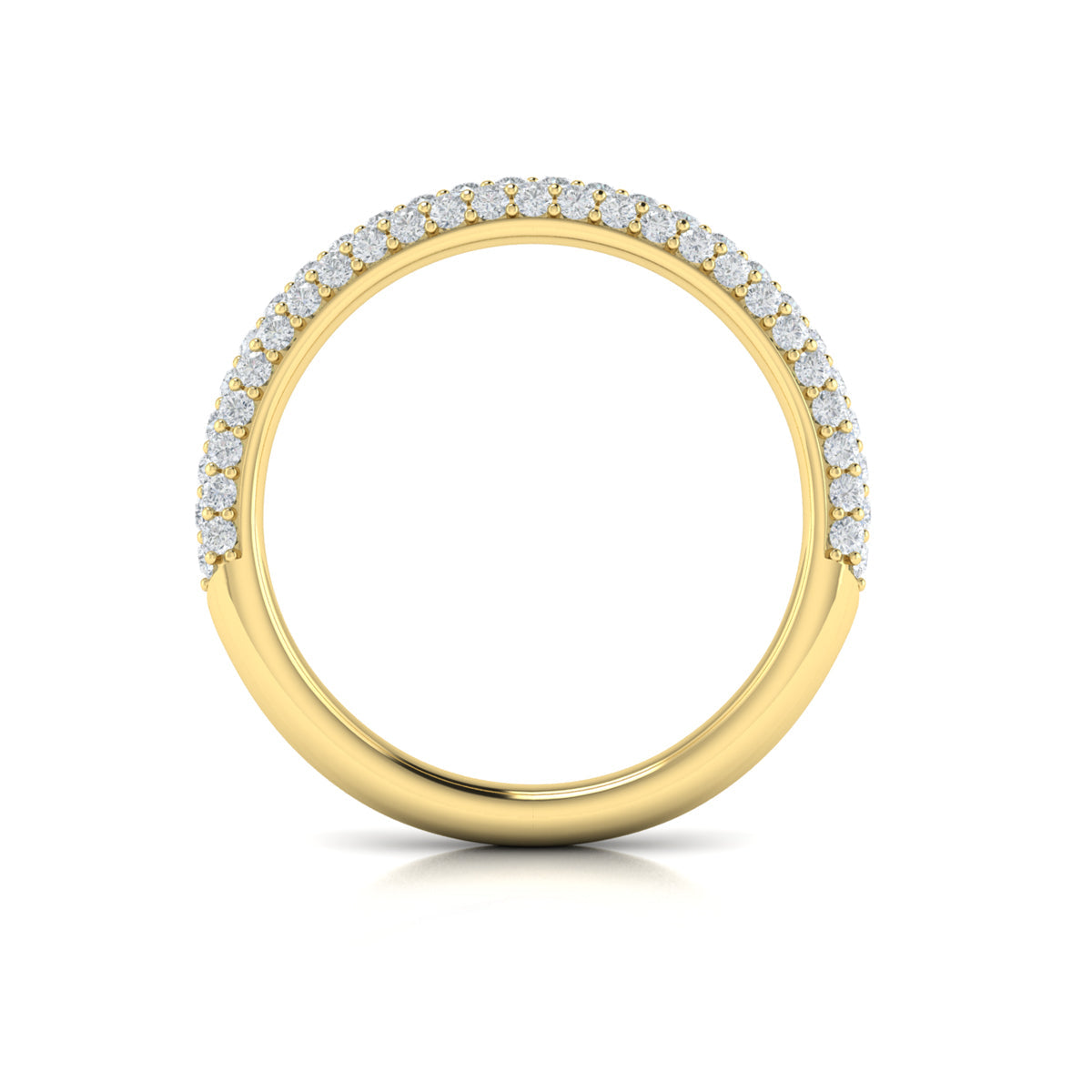 14kt Yellow Gold Diamond Stackable Womens Wedding Band