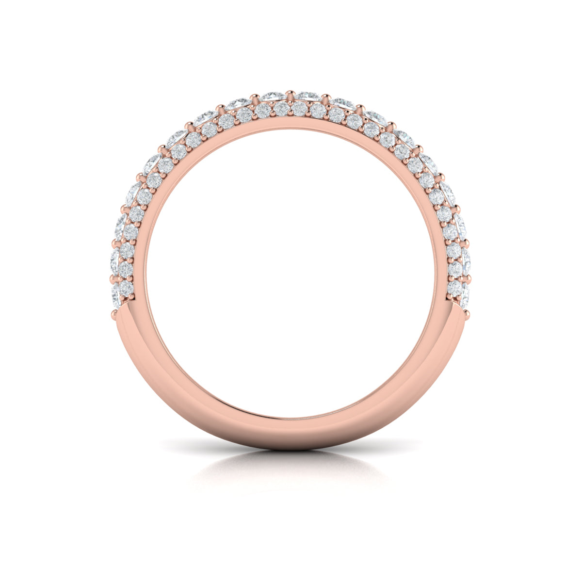 14kt Rose Gold Diamond Stackable Wedding Band