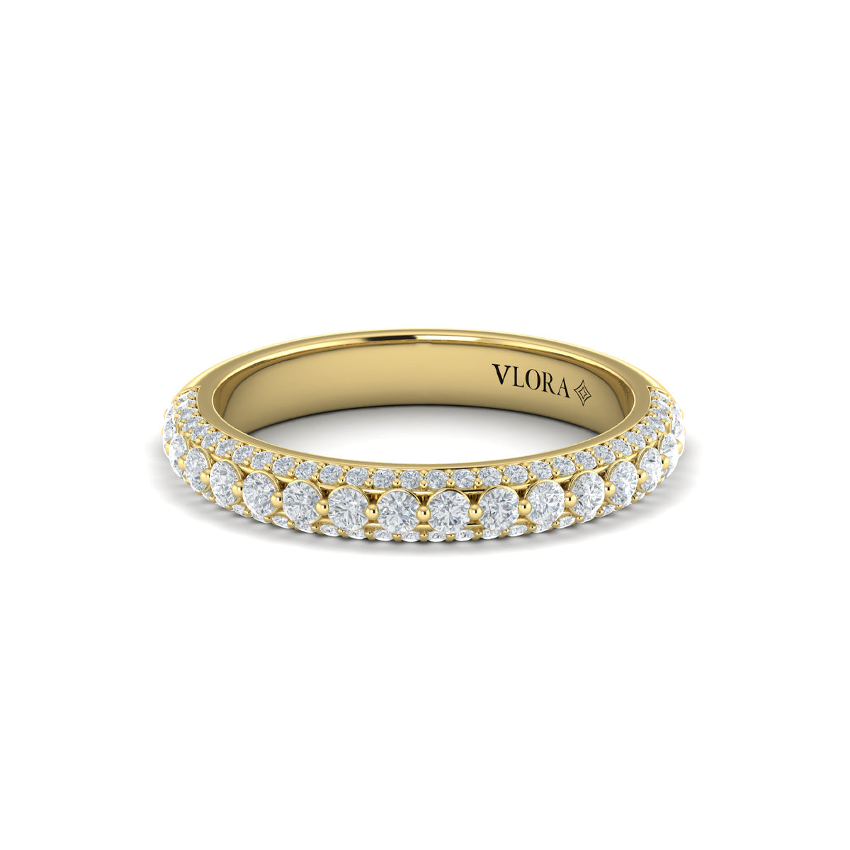 14kt Yellow Gold Diamond Stackable Wedding Band