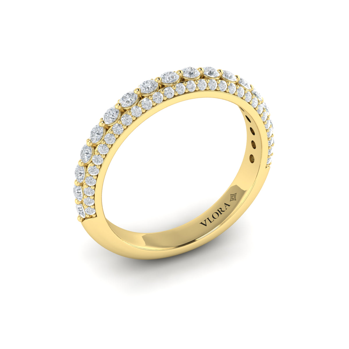 14kt Yellow Gold Diamond Stackable Wedding Band