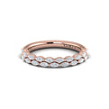 14kt Rose Gold Diamond Stackable Womens Wedding Band