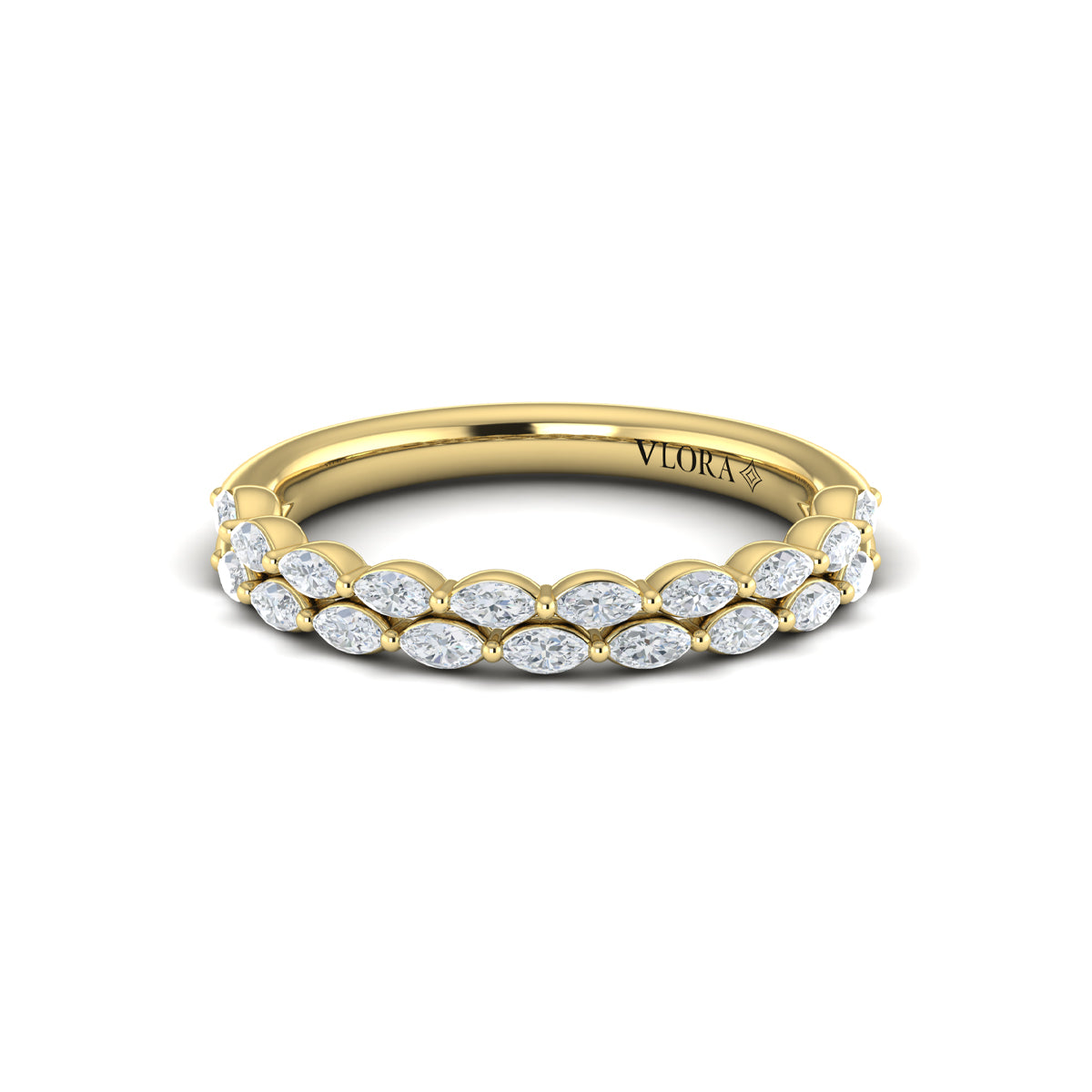 14kt Yellow Gold Diamond Stackable Wedding Band