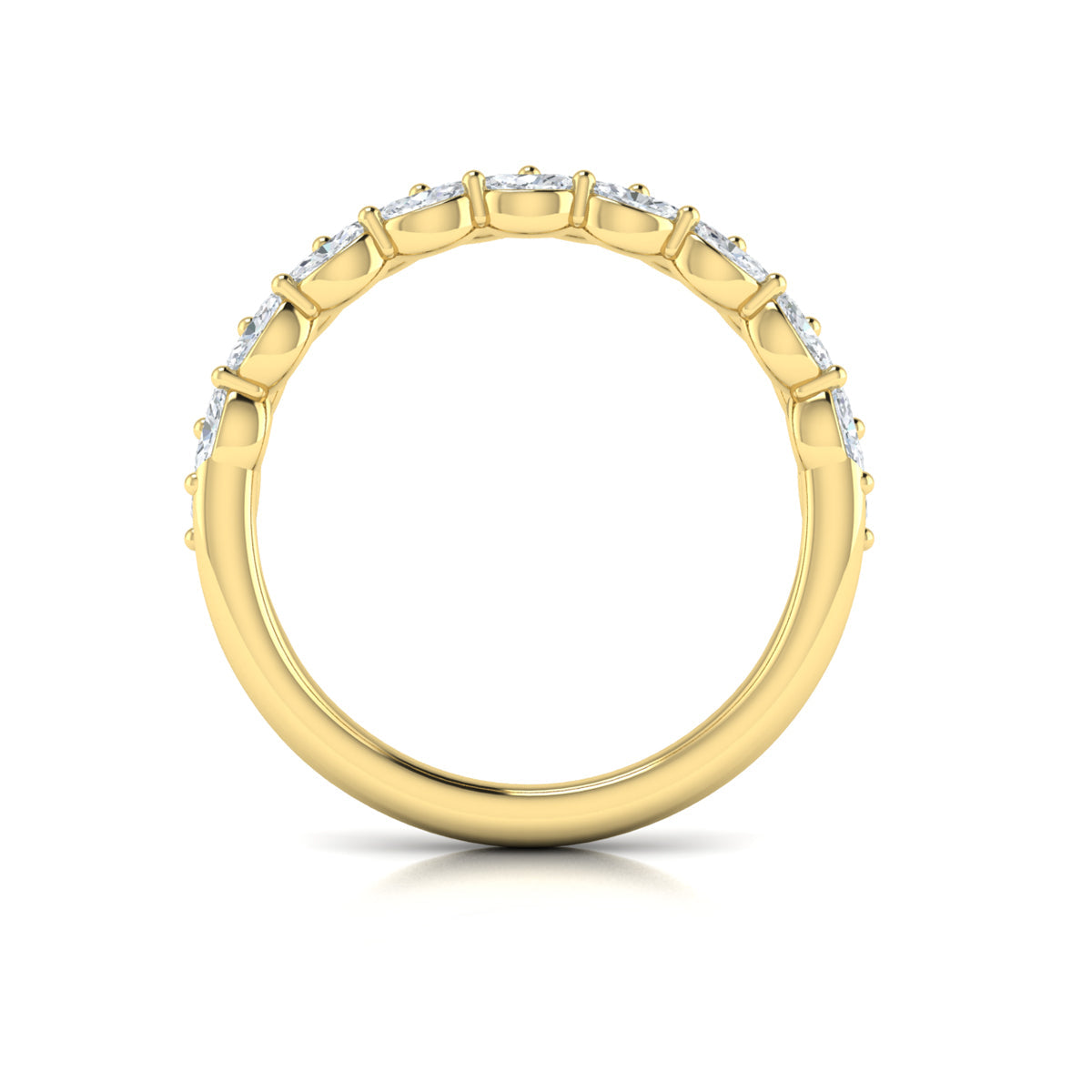 14kt Yellow Gold Diamond Stackable Wedding Band