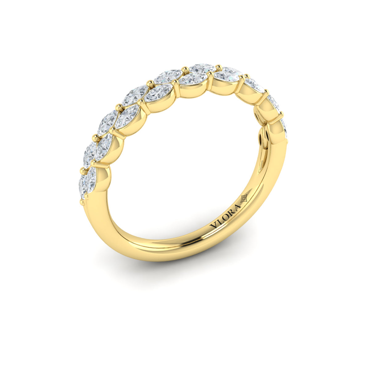 14kt Yellow Gold Diamond Stackable Wedding Band
