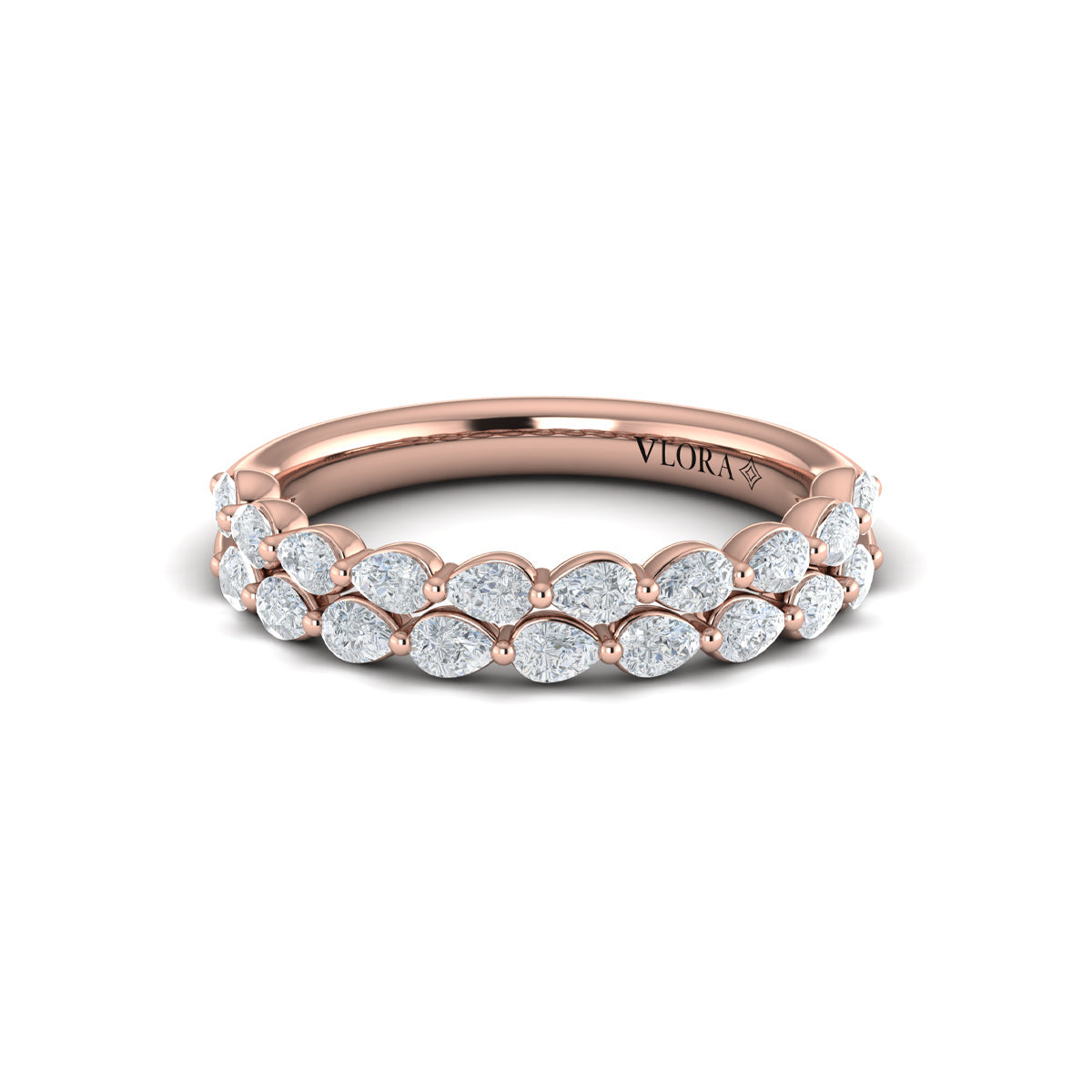 14kt Rose Gold Diamond Stackable Wedding Band