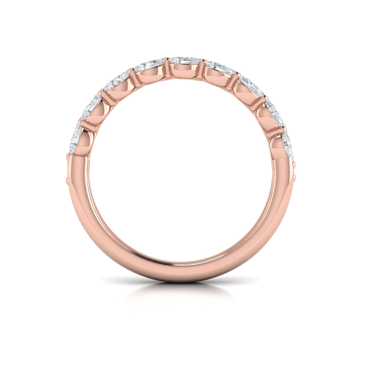 14kt Rose Gold Diamond Stackable Wedding Band