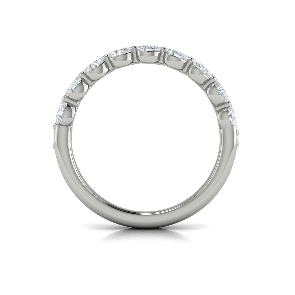 14K White Gold Diamond Stackable Wedding Band