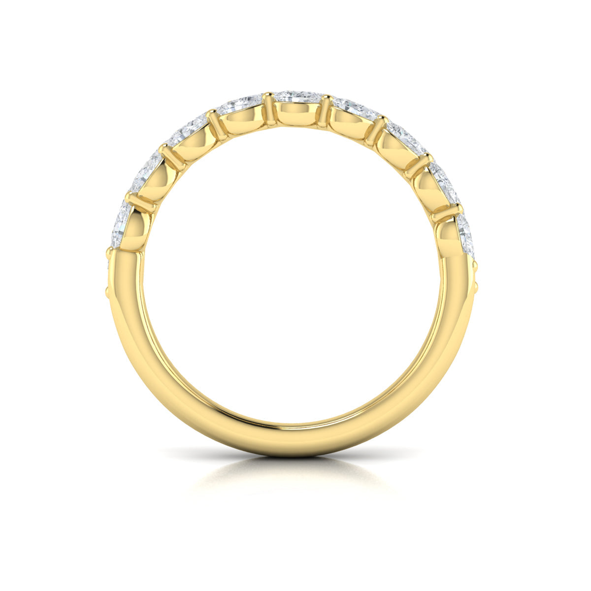14kt Yellow Gold Diamond Stackable Womens Wedding Band