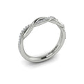 14K White Gold Diamond Stackable Wedding Band