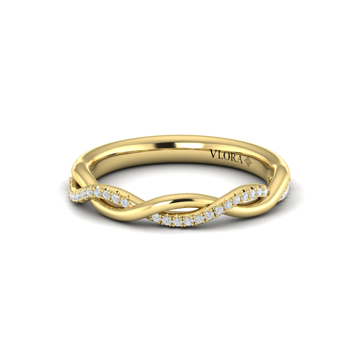 14kt Yellow Gold Diamond Stackable Wedding Band