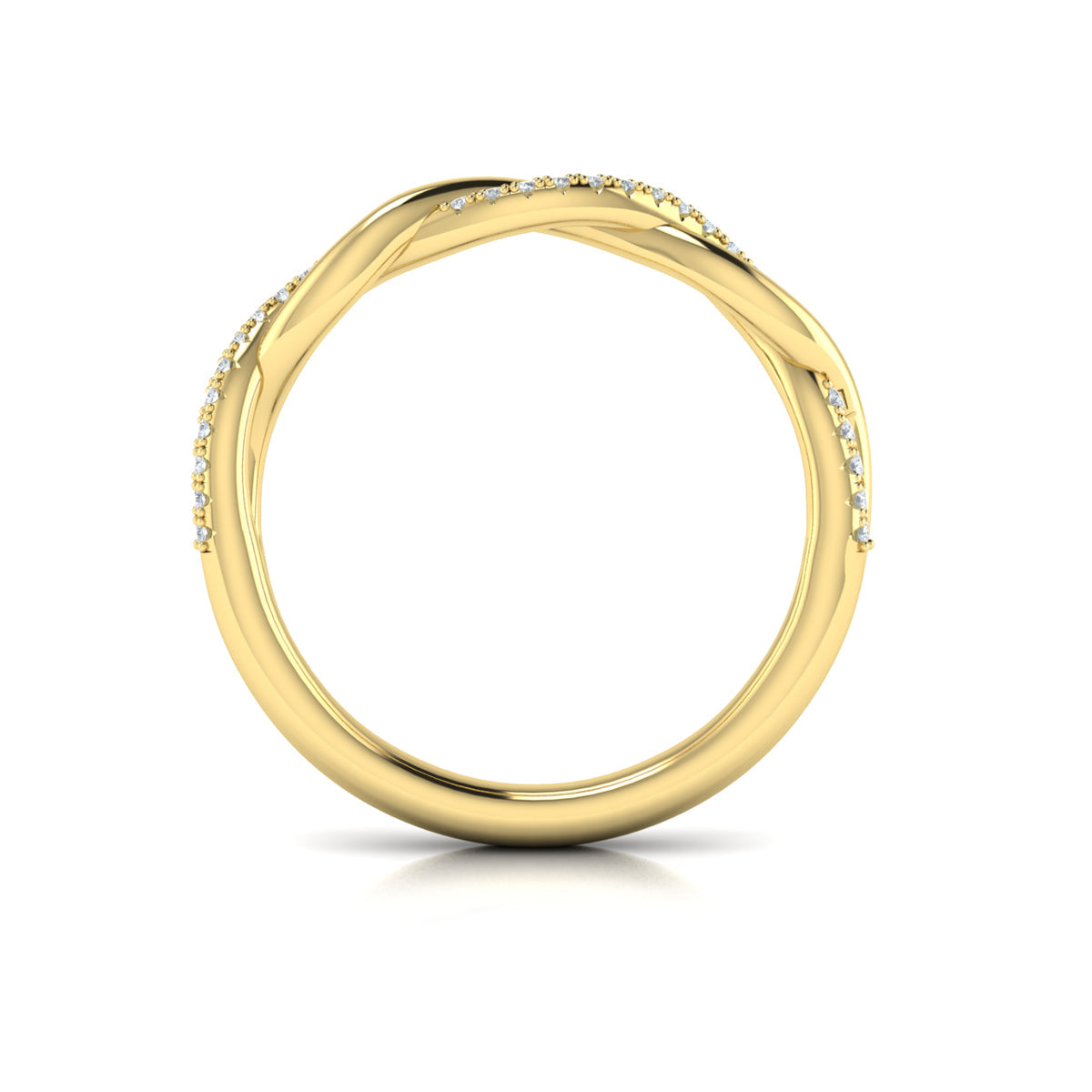 14kt Yellow Gold Diamond Stackable Wedding Band
