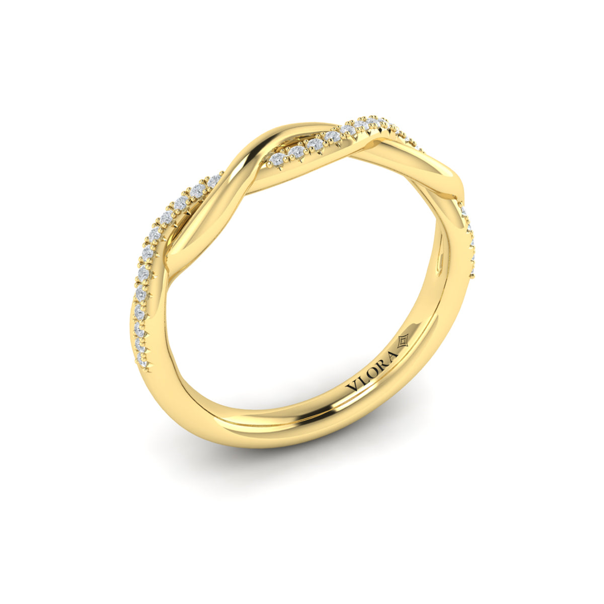 14kt Yellow Gold Diamond Stackable Wedding Band