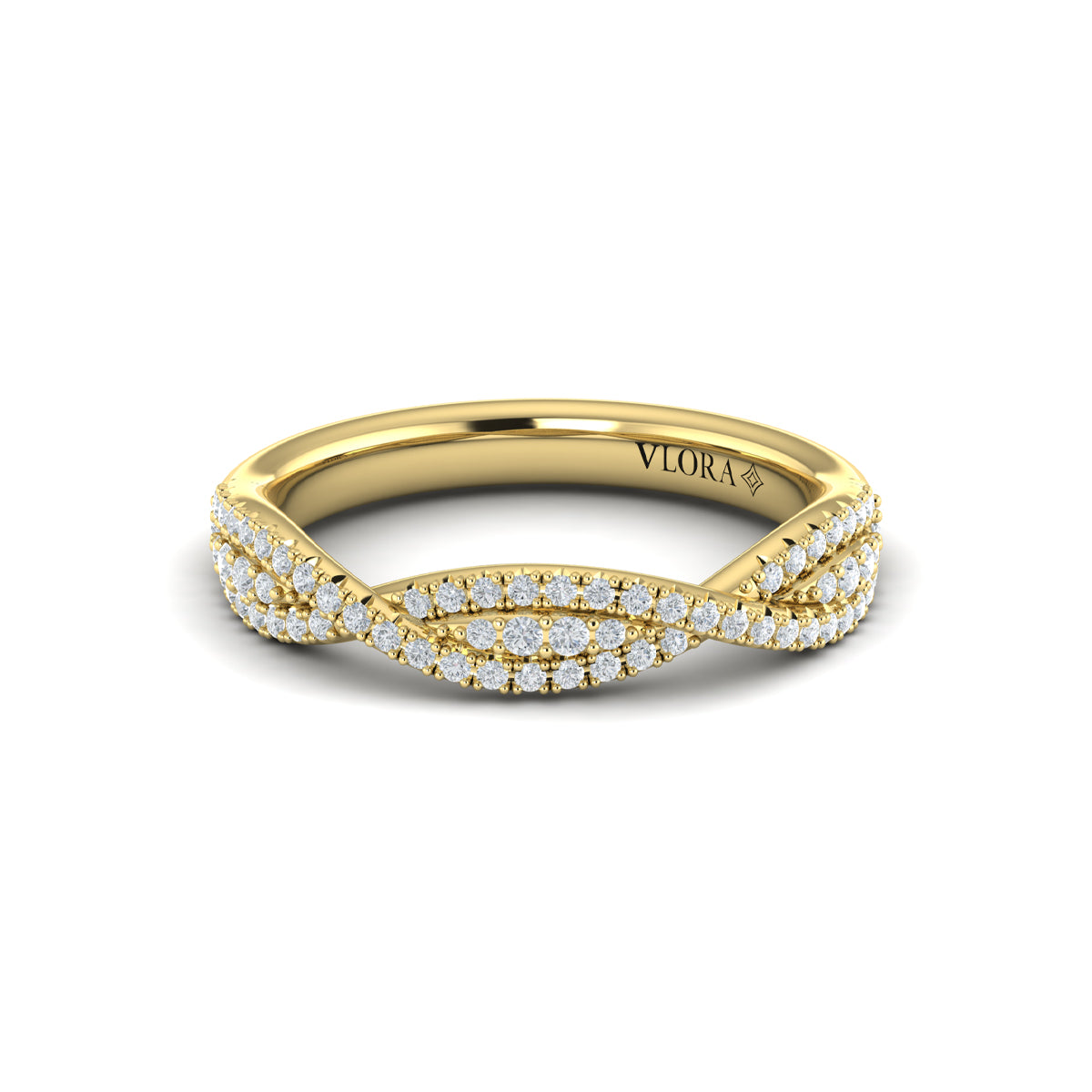 14kt Yellow Gold 0.38ct Diamond Stackable Wedding Band