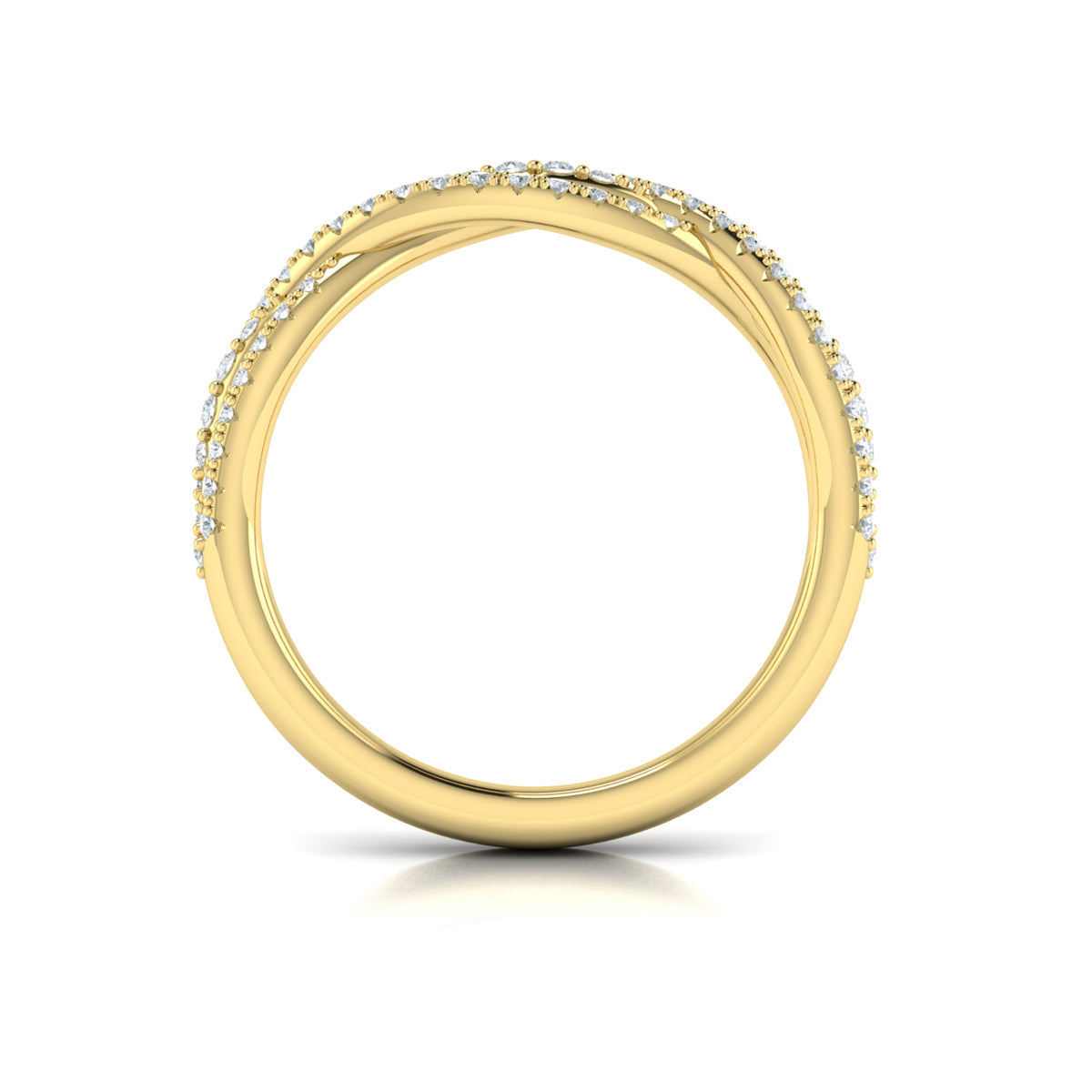 14kt Yellow Gold 0.38ct Diamond Stackable Wedding Band