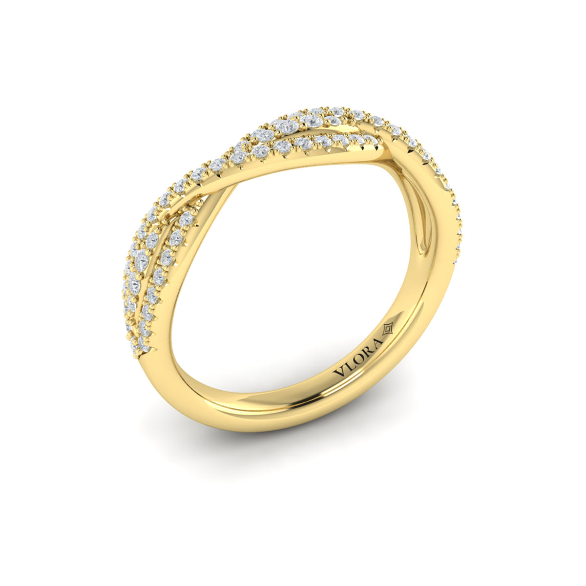 14kt Yellow Gold 0.38ct Diamond Stackable Wedding Band