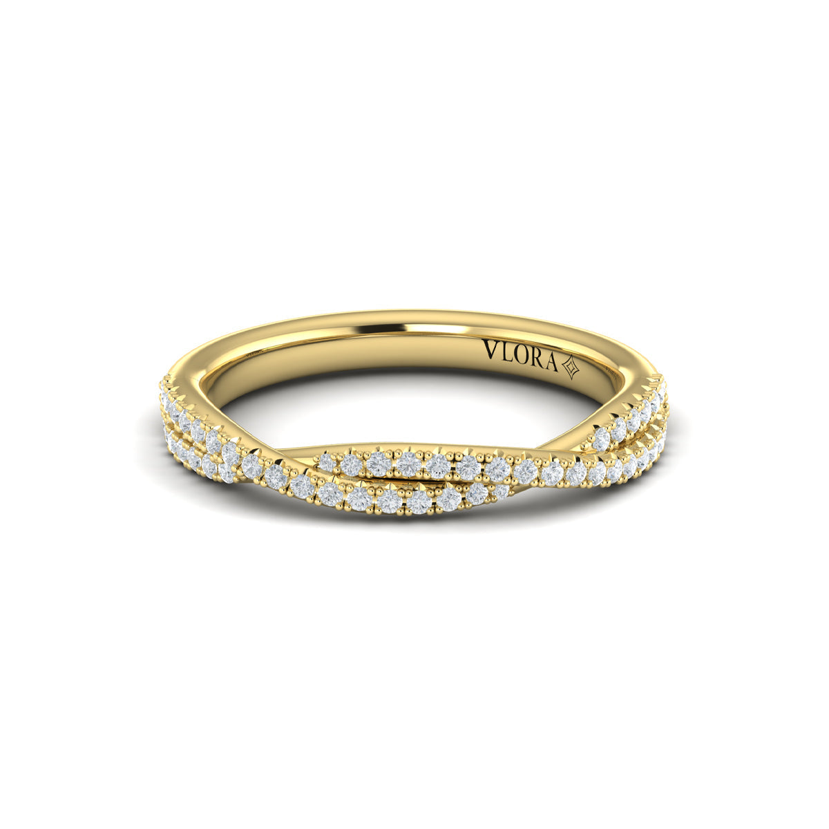 14kt Yellow Gold 0.28ct Diamond Stackable Wedding Band
