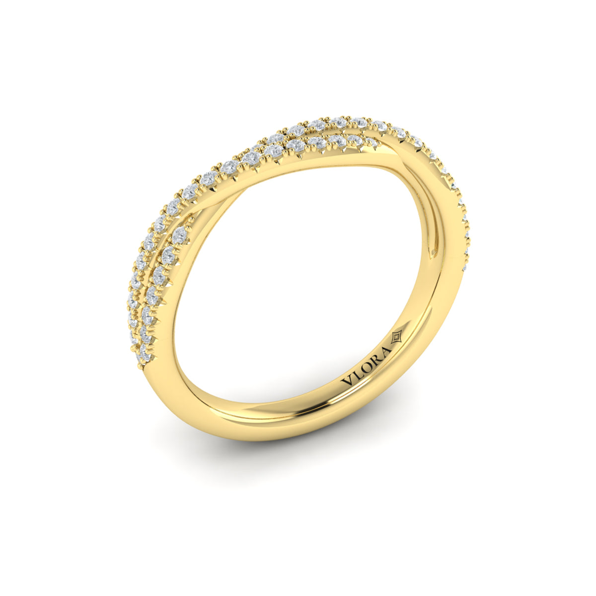 14kt Yellow Gold 0.28ct Diamond Stackable Wedding Band