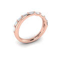 18kt Rose Gold Diamond Womens Stackable Wedding Band
