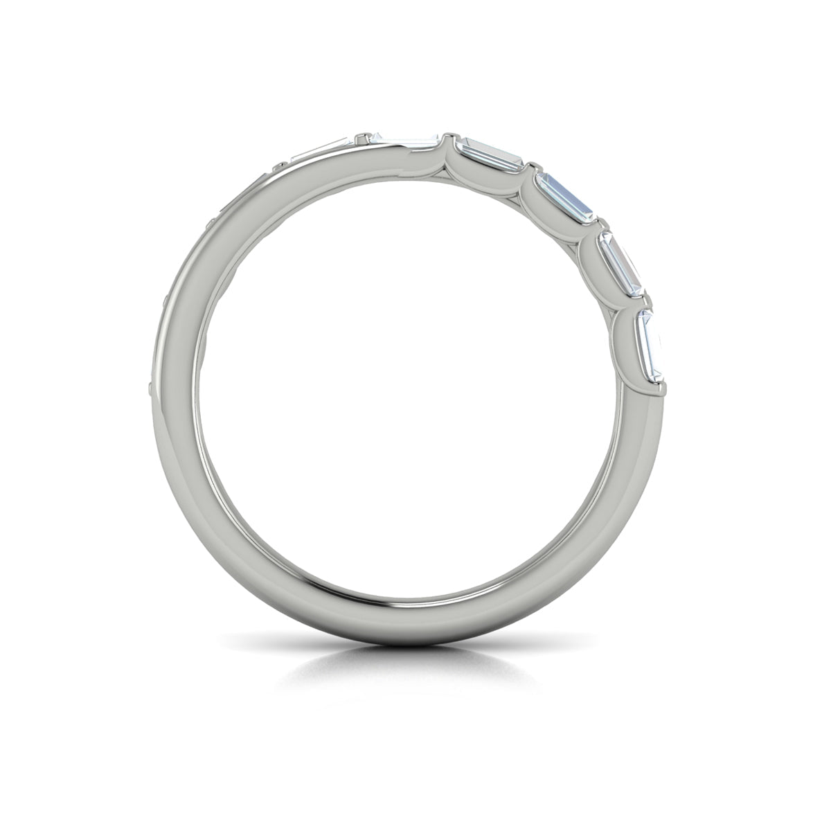 14K White Gold Diamond Stackable Wedding Band