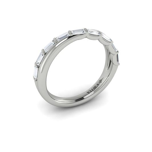 14K White Gold Diamond Stackable Wedding Band